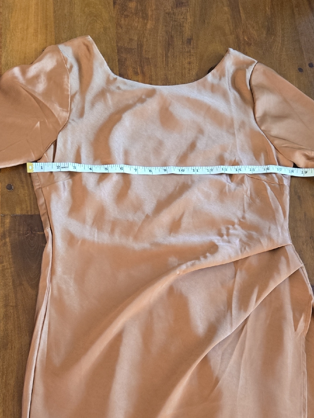 NWT Hello Molly Expressed Permission Long Sleeve Low Back Dress Chocolate Size 8 - Picture 9 of 13